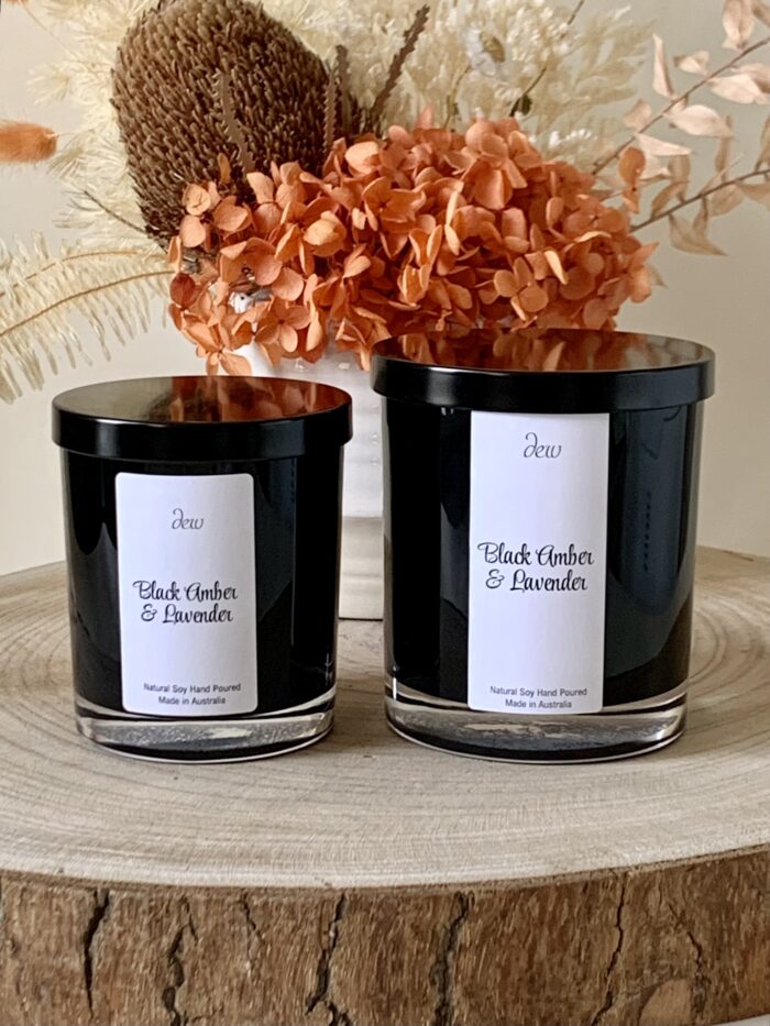 Black Amber & Lavender <br>1 Wick