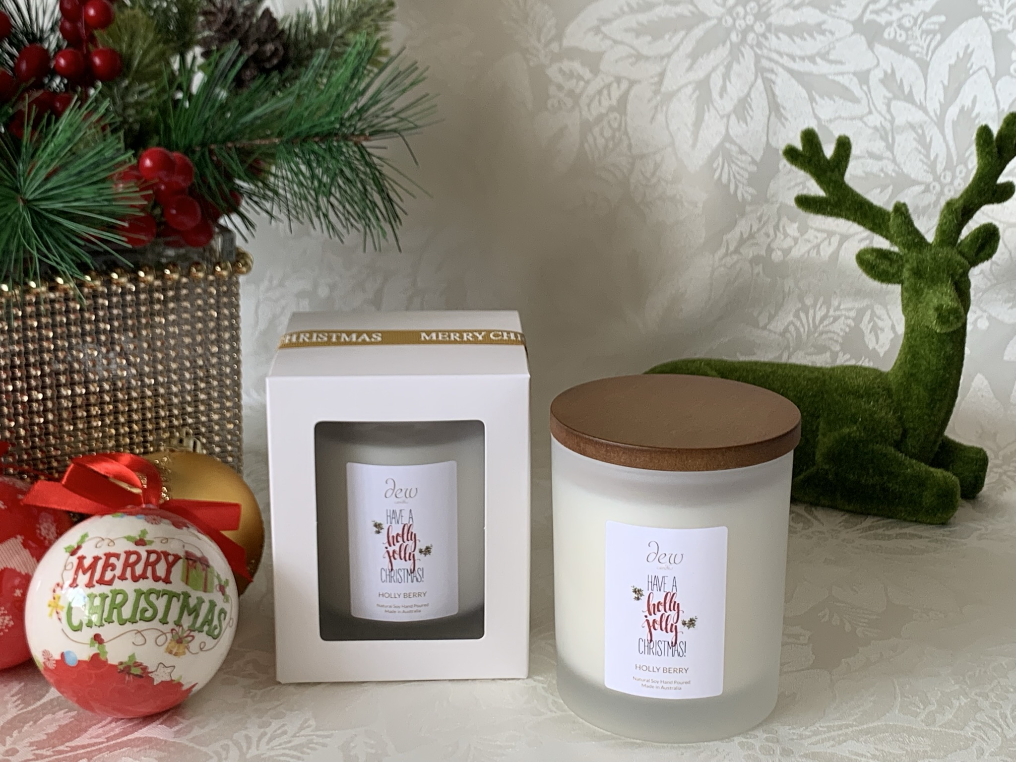 Holly Berry <br>Large 1 Wick