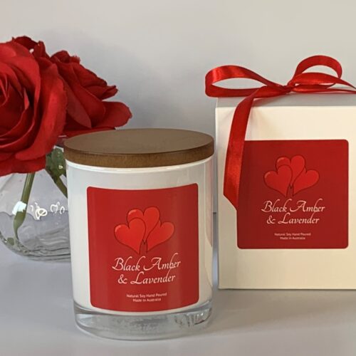 Black Amber & Lavender <br>Large 1 Wick