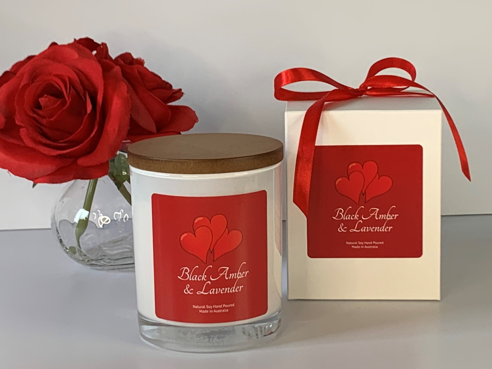 Black Amber & Lavender <br>Large 1 Wick