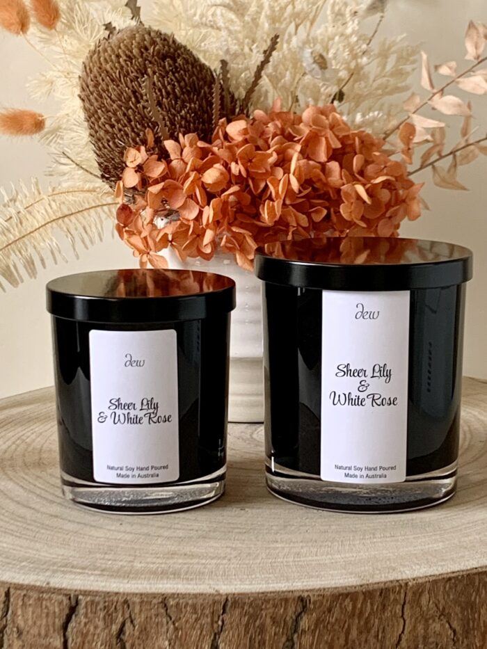 Sheer Lily & White Rose <br> 1 Wick